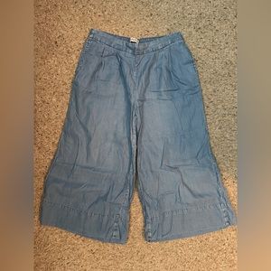 Blue Capris Flare Pants